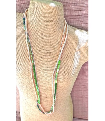 Bracelet multitours fil-perle