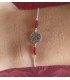 Bracelet petit arabesque et perles bordeaux