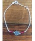 Bracelet petit arabesque et perles bordeaux