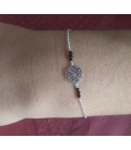 Bracelet petite arabesque et perles noires