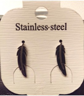 Boucle d'oreilles Plume
