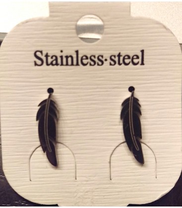 Boucle d'oreilles Plume