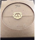 bracelet panda doré