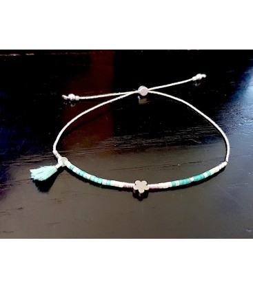Bracelet petites perles vertes