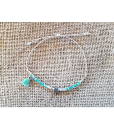 Bracelet petites perles vertes