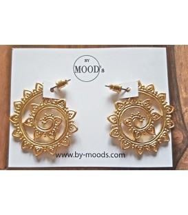 Boucles d'oreilles spirale-coeur