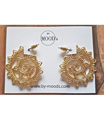 Boucles d'oreilles spirale-coeur