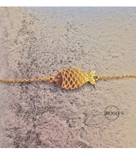 bracelet poisson doré