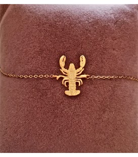 bracelet homard doré