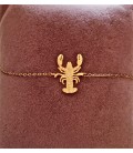 bracelet homard doré