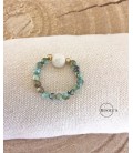 bague élastique turquoise africaine