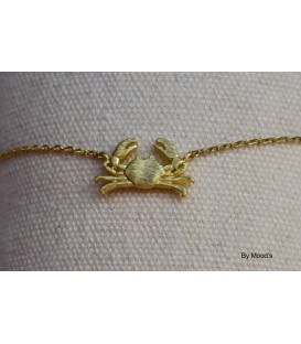 bracelet crabe doré