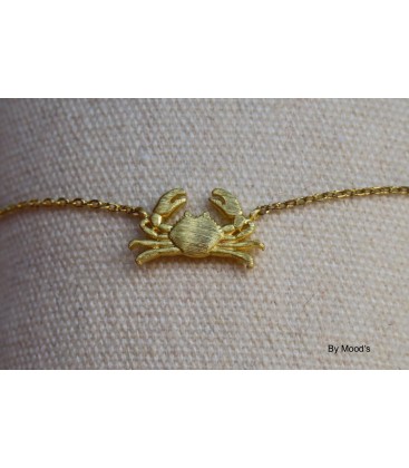 bracelet crabe doré
