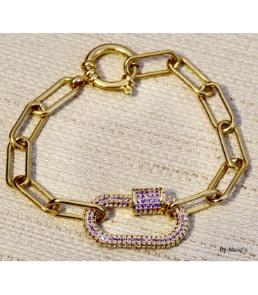 Bracelet fermoir Strass